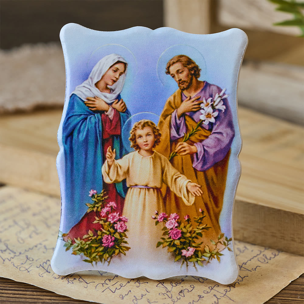 Christianartworkshop Vibrant Holy Family Ceramic Ornament: A Symbol of Familial Love and Grace - image 4