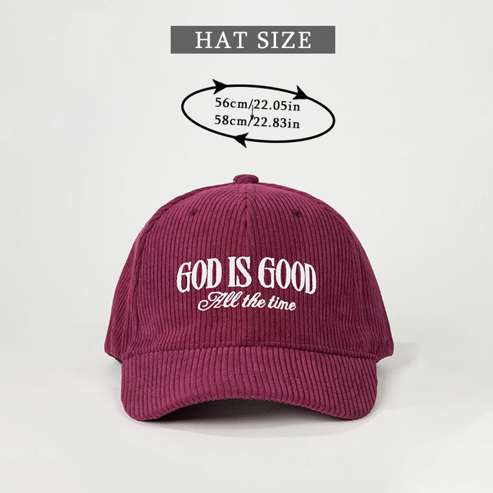 Christianartworkshop Corduroy God Is Good Cap: A Daily Reminder of His Constant Goodness - image 1