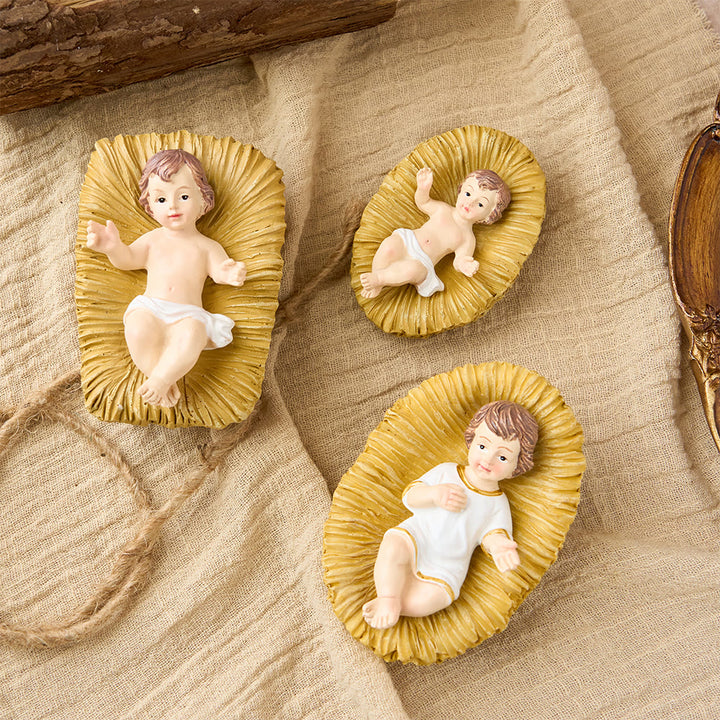 Christianartworkshop Lifelike Infant Jesus Manger Figurine Collection: A Symbol of the Sacred Miracle of Birth - image 4