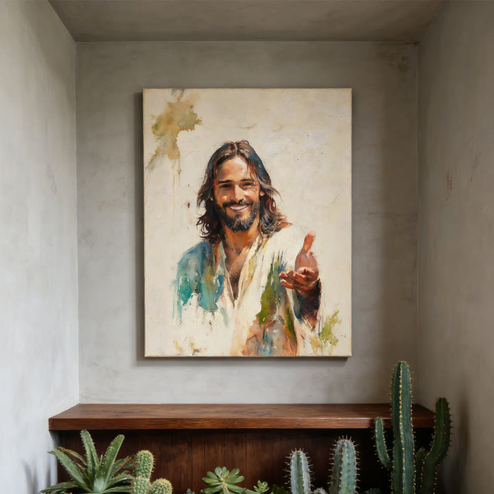 Christianartworkshop Jesus Outstretched Hand Wall Art Prints: A Symbol of His Inviting Grace - image 4