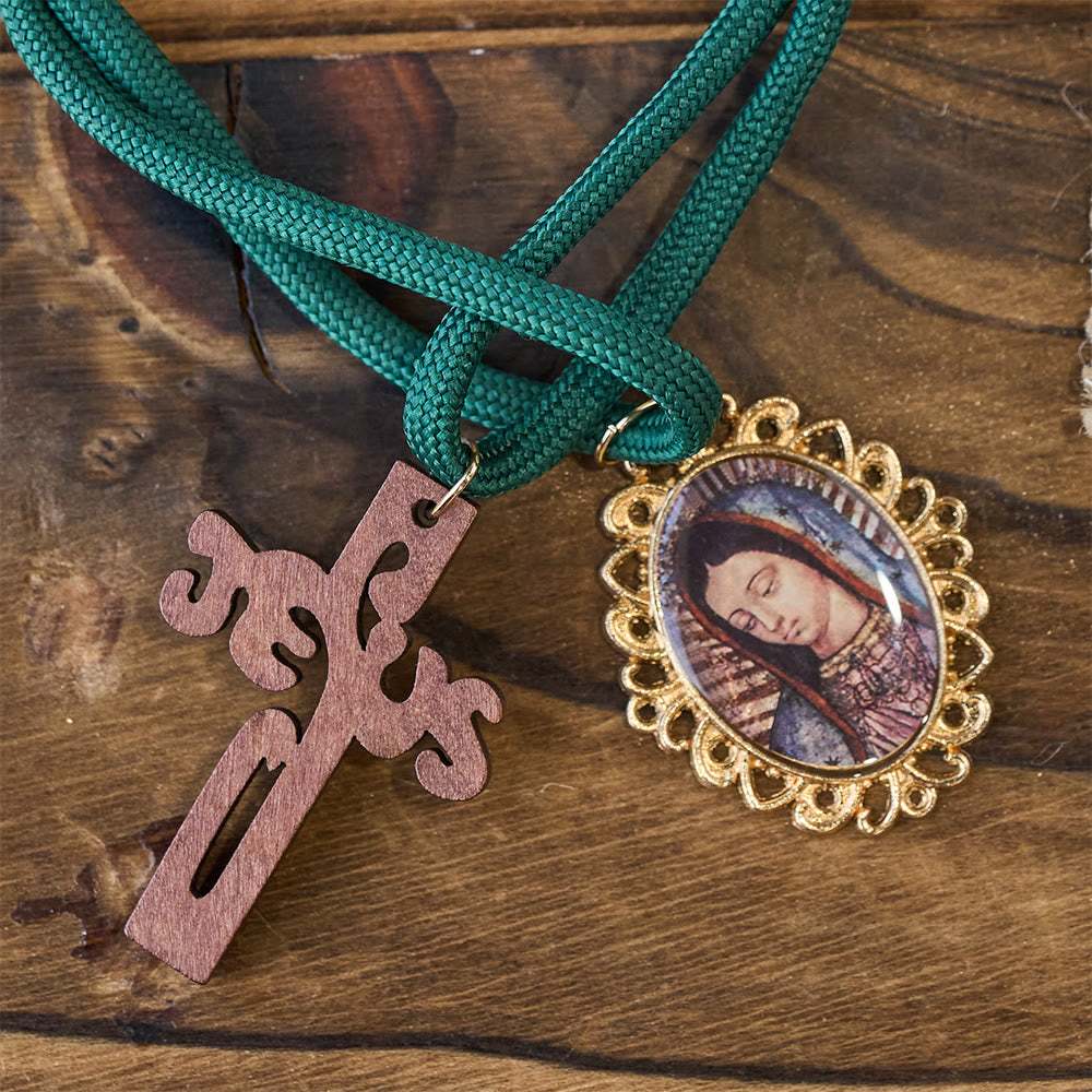 Christianartworkshop Wearable Faith Pink Quartz & Red Agate Pocket Rosary with Our Lady Charm - image 6