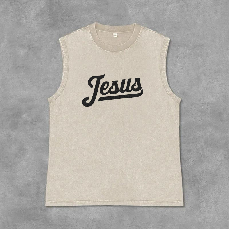 Christianartworkshop Jesus: Crown of Thorns Sketch Unisex Washed Tank Top - image 8