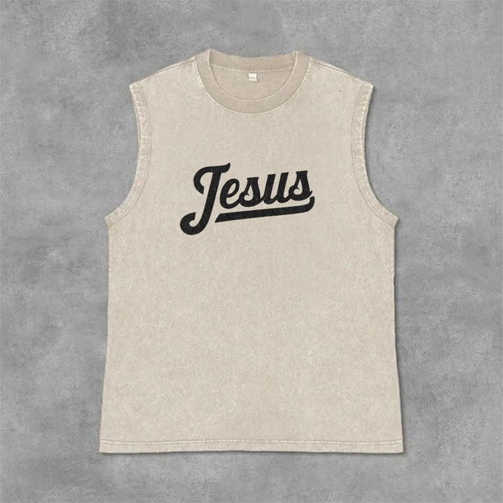 Christianartworkshop Jesus: Crown of Thorns Sketch Unisex Washed Tank Top - image 8