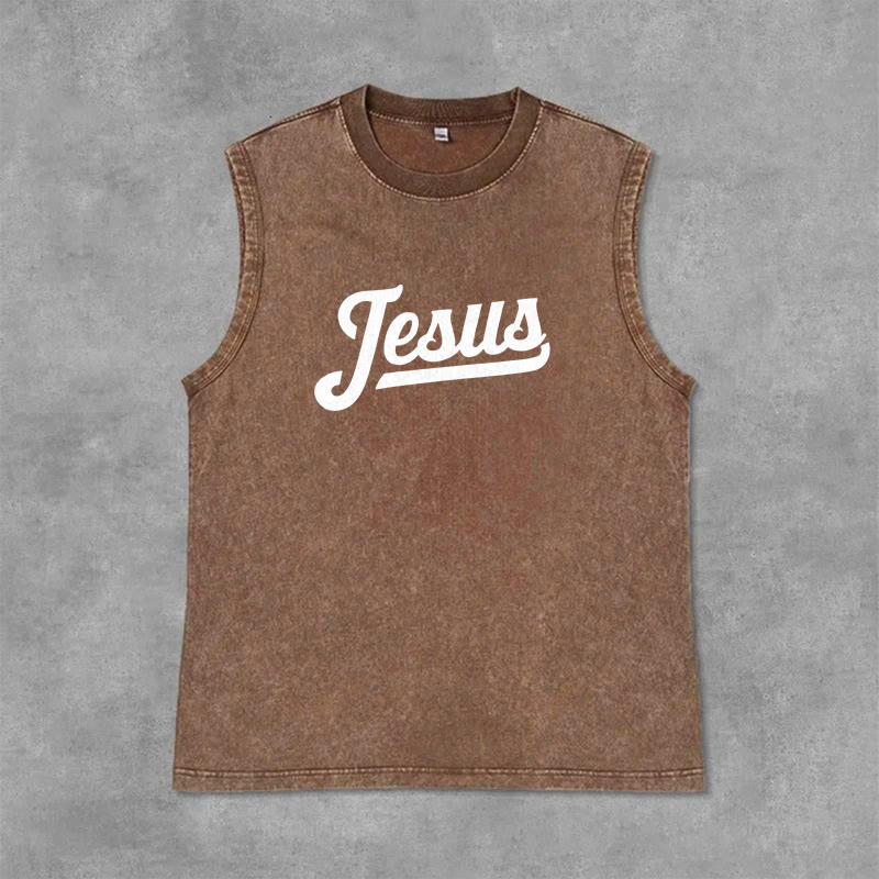 Christianartworkshop Jesus: Crown of Thorns Sketch Unisex Washed Tank Top - image 30