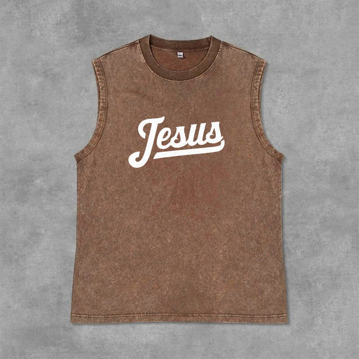 Christianartworkshop Jesus: Crown of Thorns Sketch Unisex Washed Tank Top - image 30