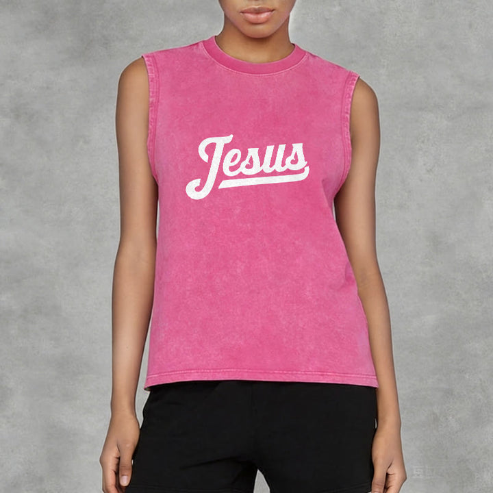 Christianartworkshop Jesus: Crown of Thorns Sketch Unisex Washed Tank Top - image 19