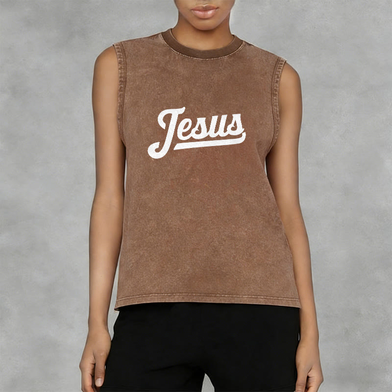 Christianartworkshop Jesus: Crown of Thorns Sketch Unisex Washed Tank Top - image 34