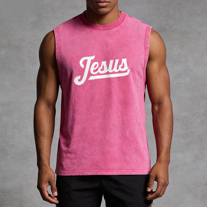 Christianartworkshop Jesus: Crown of Thorns Sketch Unisex Washed Tank Top - image 17