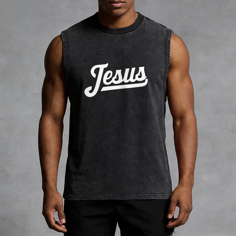 Christianartworkshop Jesus: Crown of Thorns Sketch Unisex Washed Tank Top - image 3