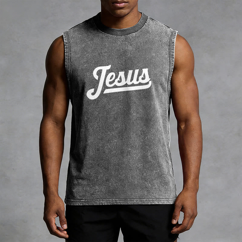 Christianartworkshop Jesus: Crown of Thorns Sketch Unisex Washed Tank Top - image 26