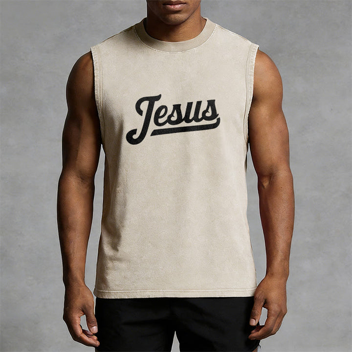 Christianartworkshop Jesus: Crown of Thorns Sketch Unisex Washed Tank Top - image 10
