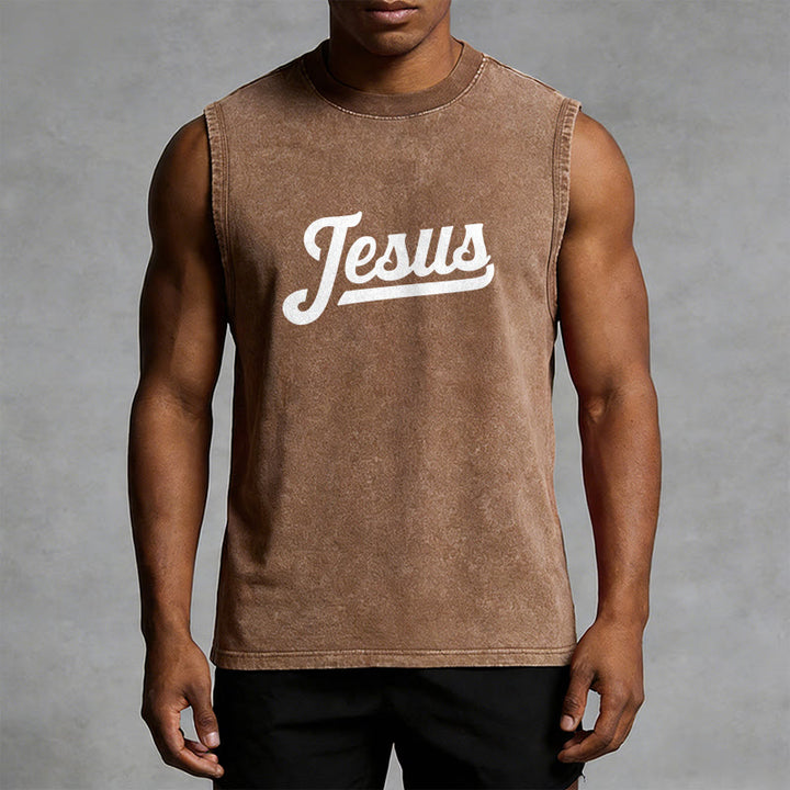 Christianartworkshop Jesus: Crown of Thorns Sketch Unisex Washed Tank Top - image 31