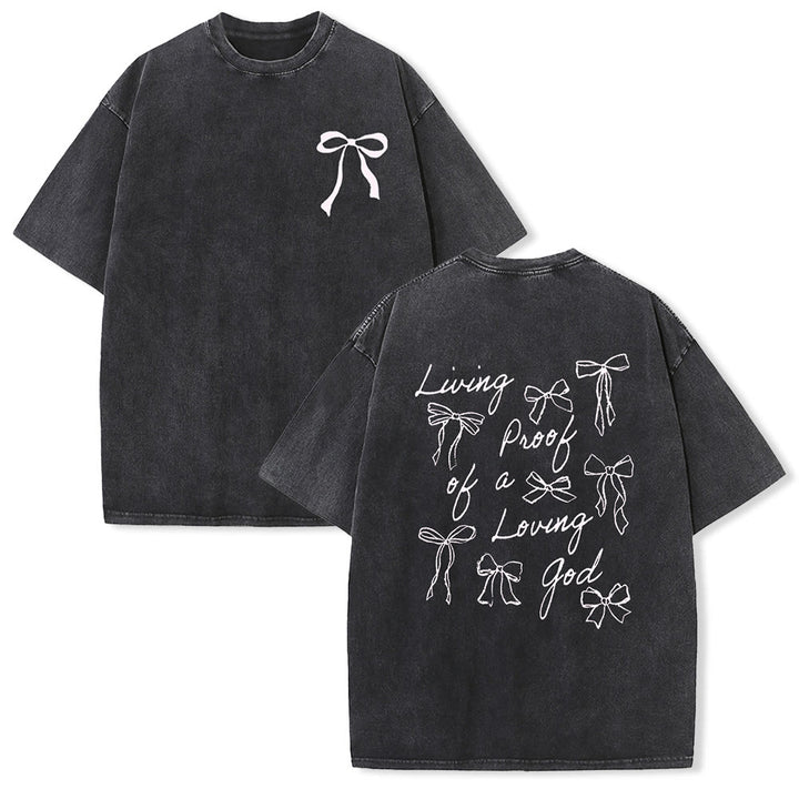 Christianartworkshop Living Proof Of A Loving God Unisex Washed T-shirt - Black - 4XL - image 5