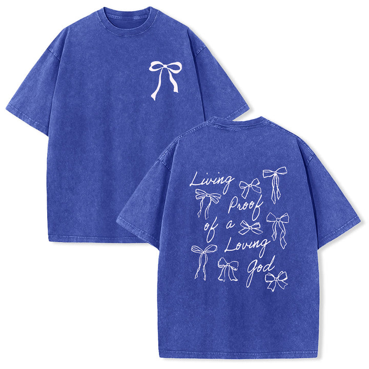 Christianartworkshop Living Proof Of A Loving God Unisex Washed T-shirt - Blue - 4XL - image 8