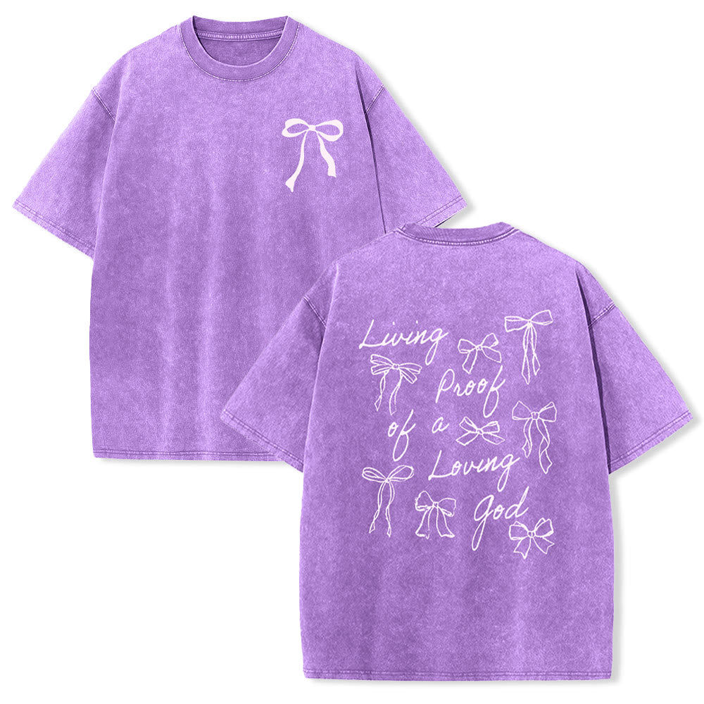 Christianartworkshop Living Proof Of A Loving God Unisex Washed T-shirt - Purple - 4XL - image 14
