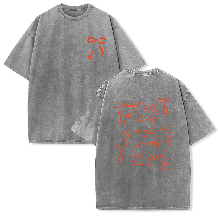 Christianartworkshop Living Proof Of A Loving God Unisex Washed T-shirt - Gray - 4XL - image 23