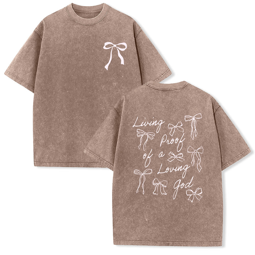 Christianartworkshop Living Proof Of A Loving God Unisex Washed T-shirt - Khaki - 4XL - image 17