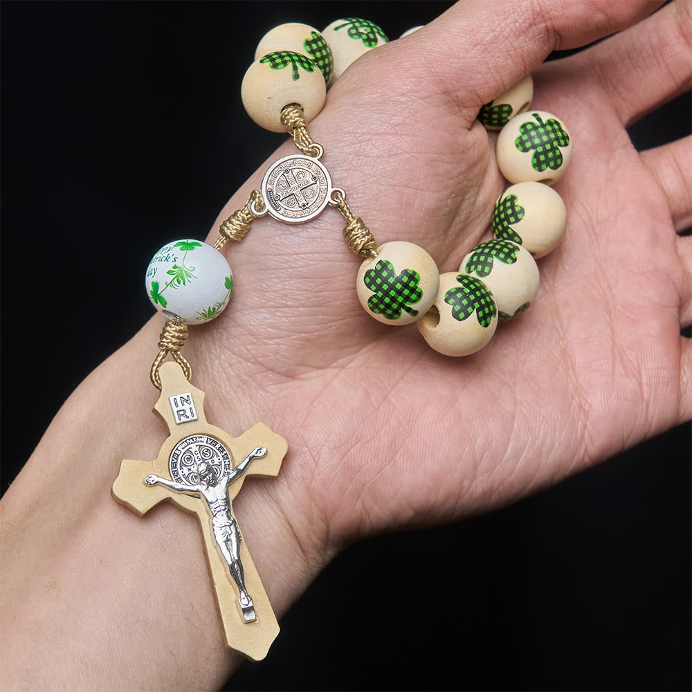 Christianartworkshop Irish Blessing Wood Pocket Rosary for St. Patrick's Day Gift - image 10