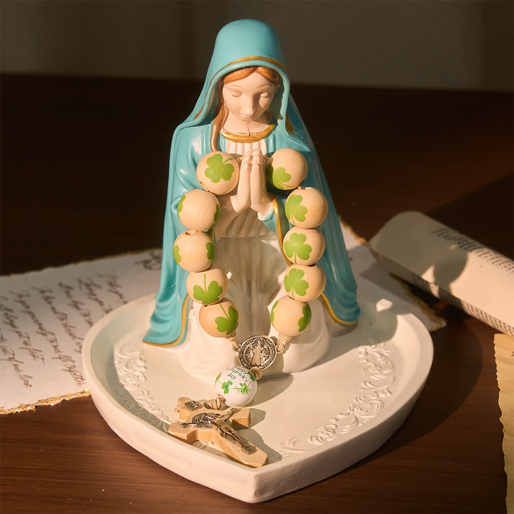 Christianartworkshop Irish Blessing Wood Pocket Rosary for St. Patrick's Day Gift - image 7
