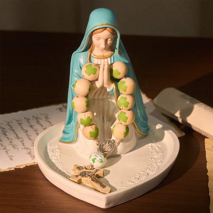 Christianartworkshop Irish Blessing Wood Pocket Rosary for St. Patrick's Day Gift - image 7