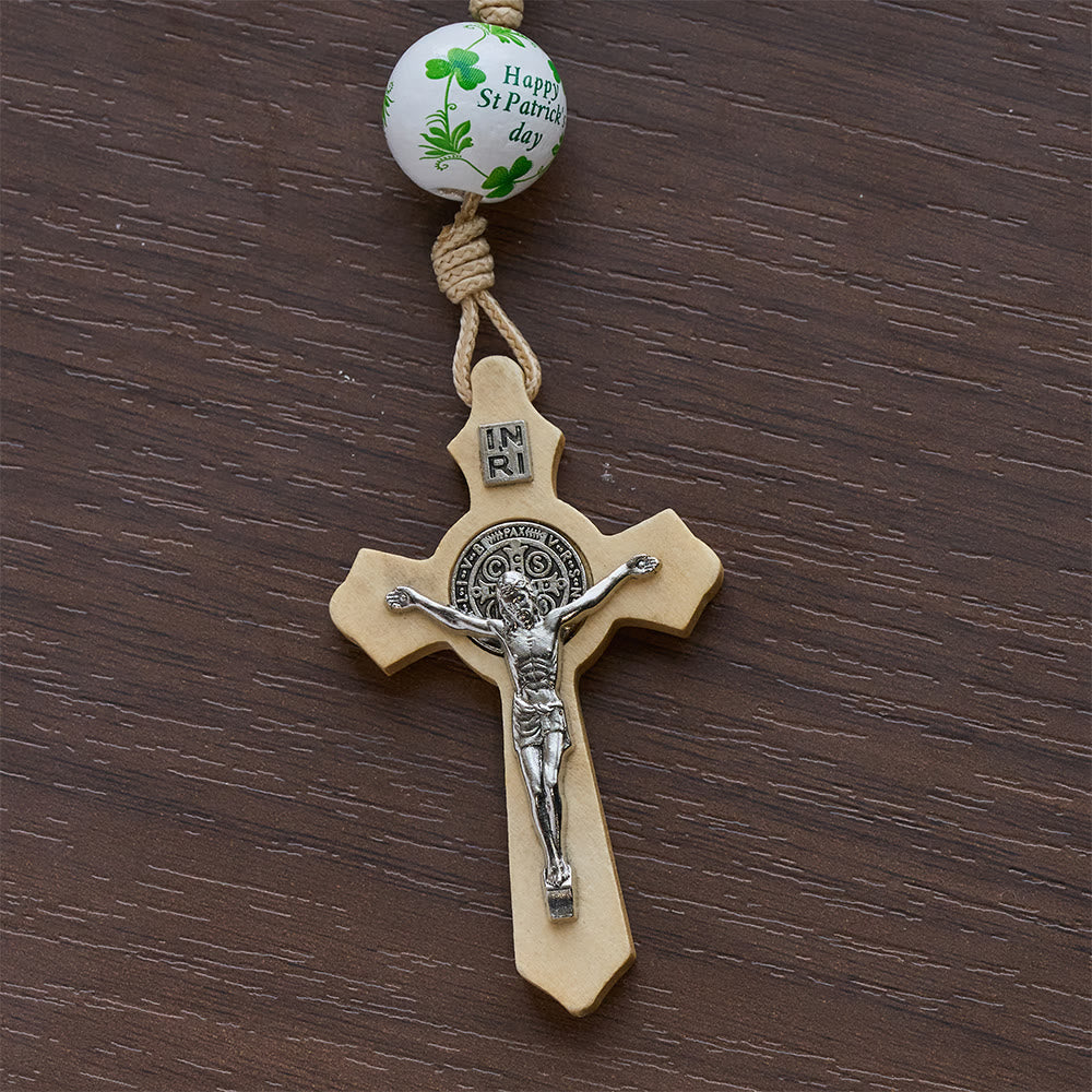 Christianartworkshop Irish Blessing Wood Pocket Rosary for St. Patrick's Day Gift - image 15