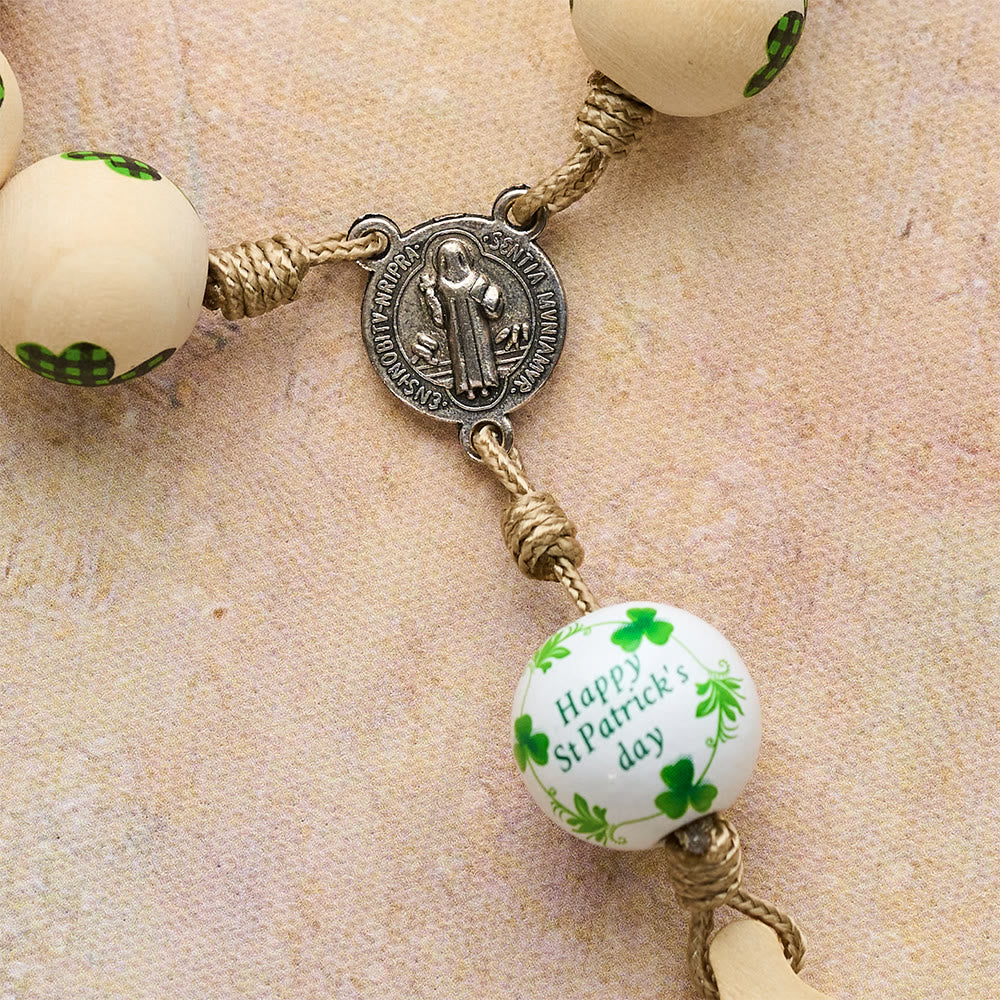 Christianartworkshop Irish Blessing Wood Pocket Rosary for St. Patrick's Day Gift - image 14