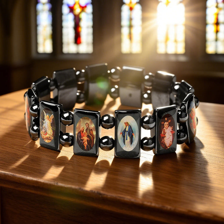 Christianartworkshop Sacred Icon Hematite Bracelet: A Symbol of Timeless Devotion - image 3