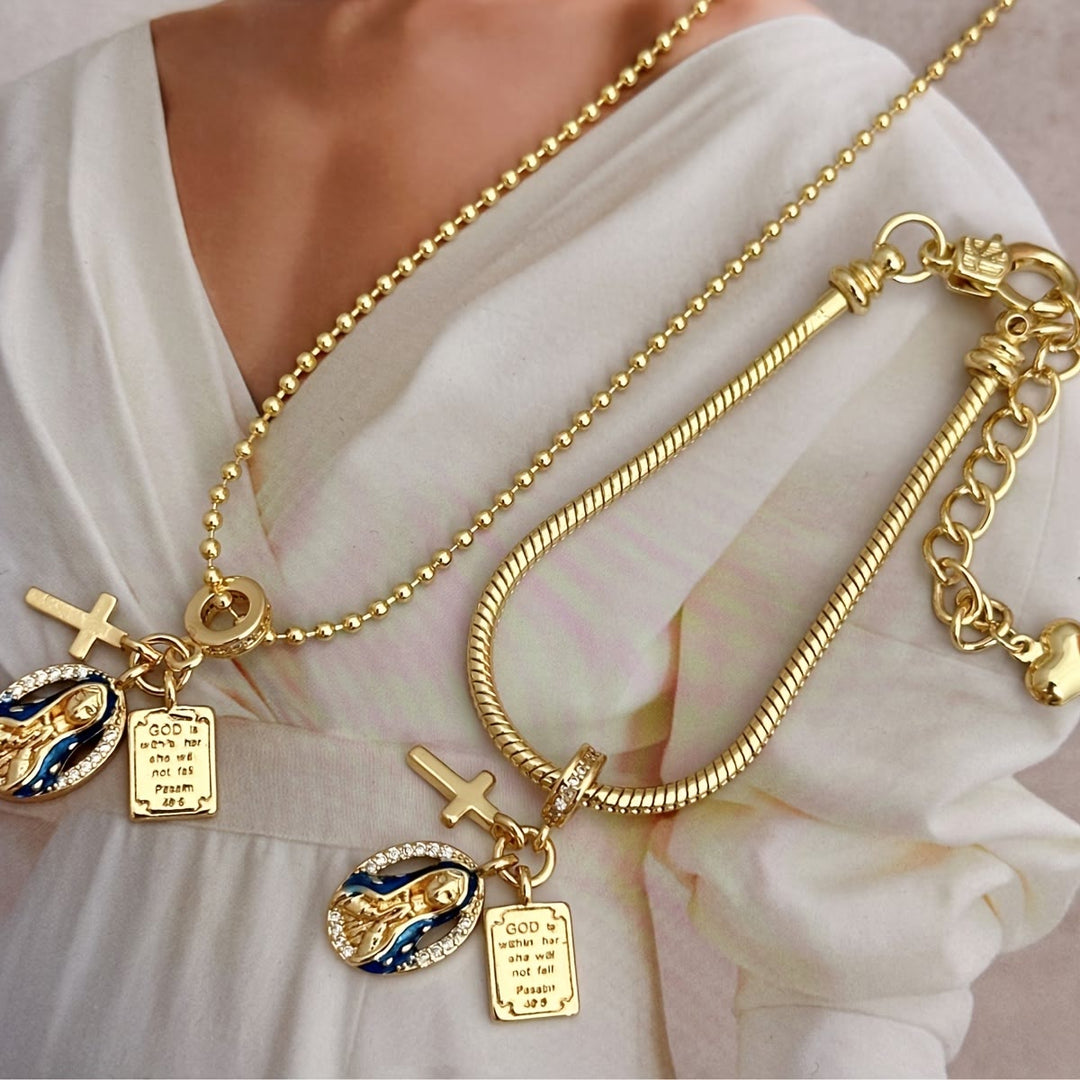Christianartworkshop Our Lady of Grace Charm Jewelry Set: A Symbol of Timeless Devotion - image 8