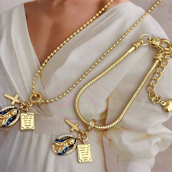 Christianartworkshop Our Lady of Grace Charm Jewelry Set: A Symbol of Timeless Devotion - image 8
