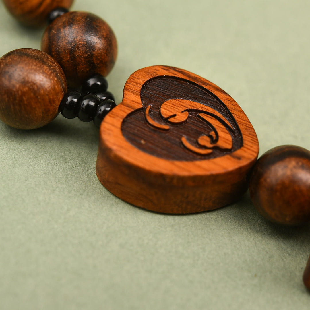 Christianartworkshop Two-Designed Crucifix Wooden Car Rosary Pendant: A Symbol of Traveler's Protection - image 3