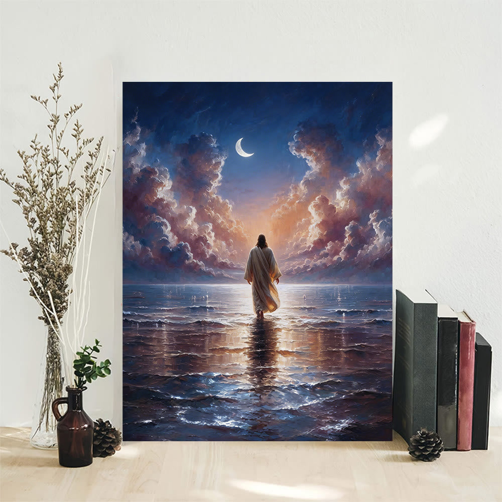 Christianartworkshop Easter Twilight Waters Jesus Faith Wall Art Print: A Daily Reminder of His Calm - image 4