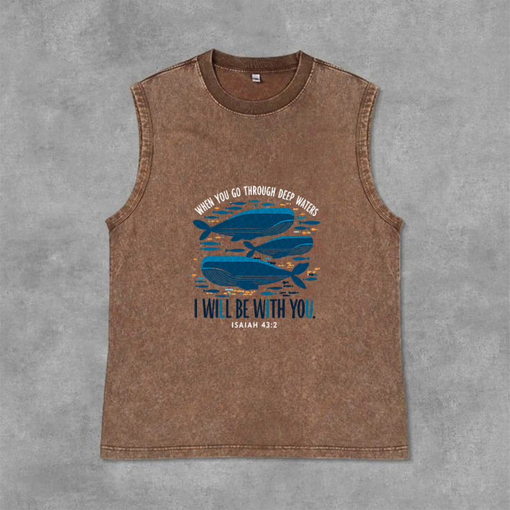 Christianartworkshop Floral Jesus Loves You Unisex Washed Tank Top - Brown - 2XL - image 9