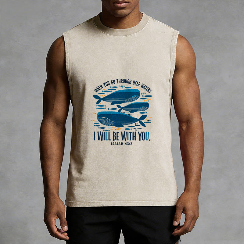 Christianartworkshop Floral Jesus Loves You Unisex Washed Tank Top - image 1