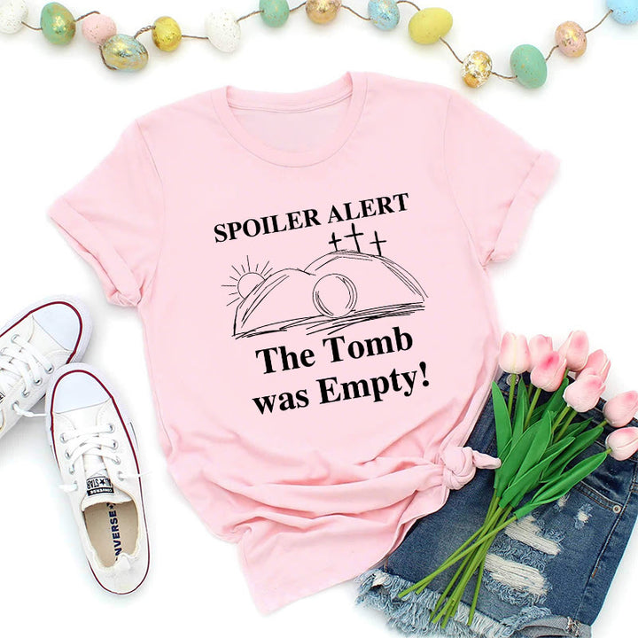 Christianartworkshop Empty Tomb Resurrection Graphic Premium T-Shirt - Pink - 2XL - image 7