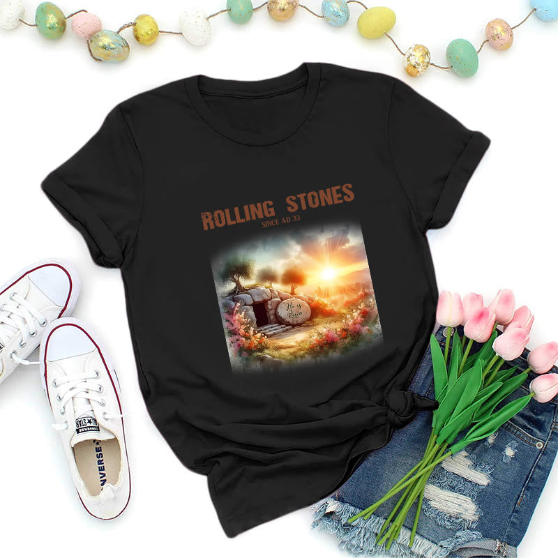 Christianartworkshop Faith-Inspired Rolling Stones T-Shirt - Black - 2XL - image 5