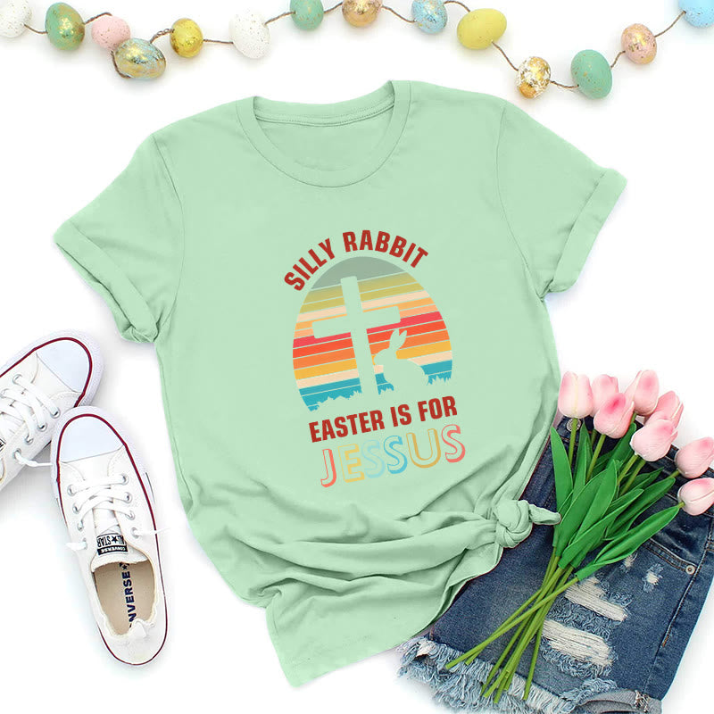 Christianartworkshop Easter Is For Jesus Retro Premium T-Shirt - Light Green - 2XL - image 4