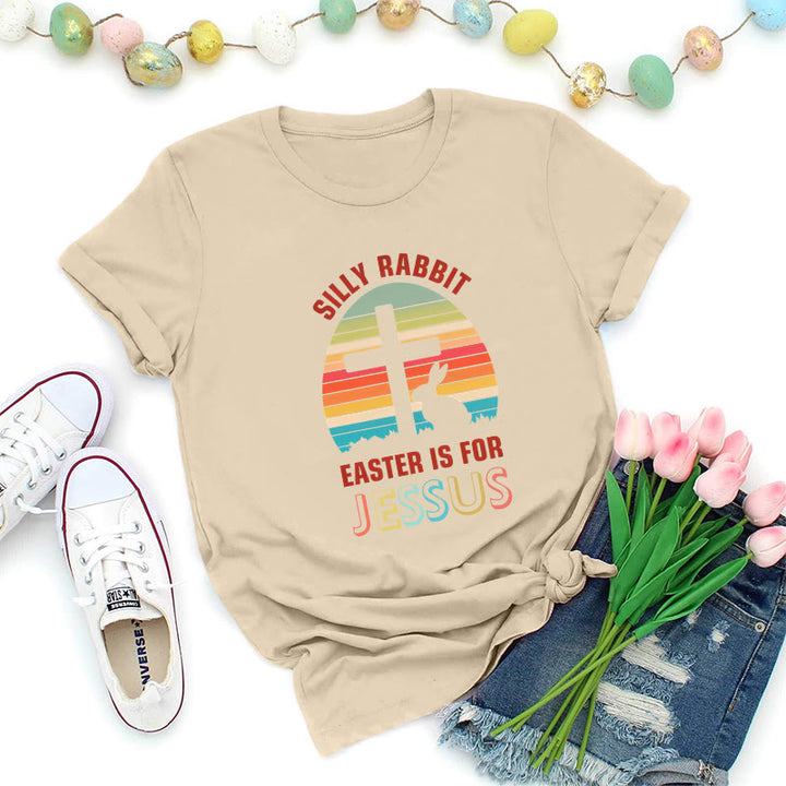 Christianartworkshop Easter Is For Jesus Retro Premium T-Shirt - Beige - 2XL - image 6