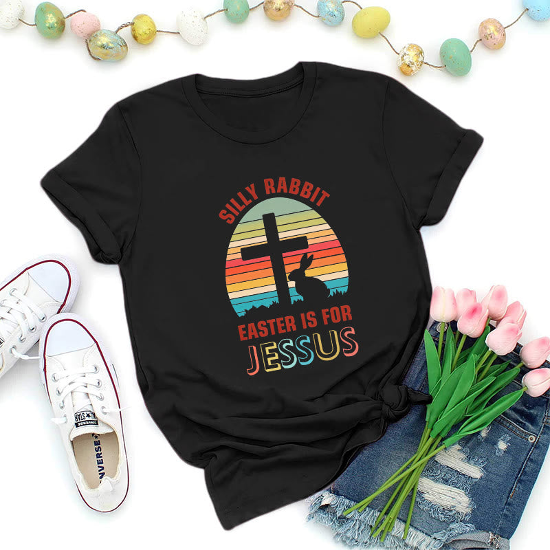 Christianartworkshop Easter Is For Jesus Retro Premium T-Shirt - Black - 2XL - image 1