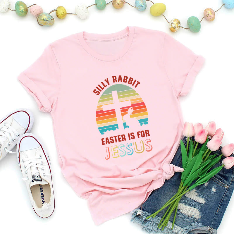 Christianartworkshop Easter Is For Jesus Retro Premium T-Shirt - Pink - 2XL - image 7
