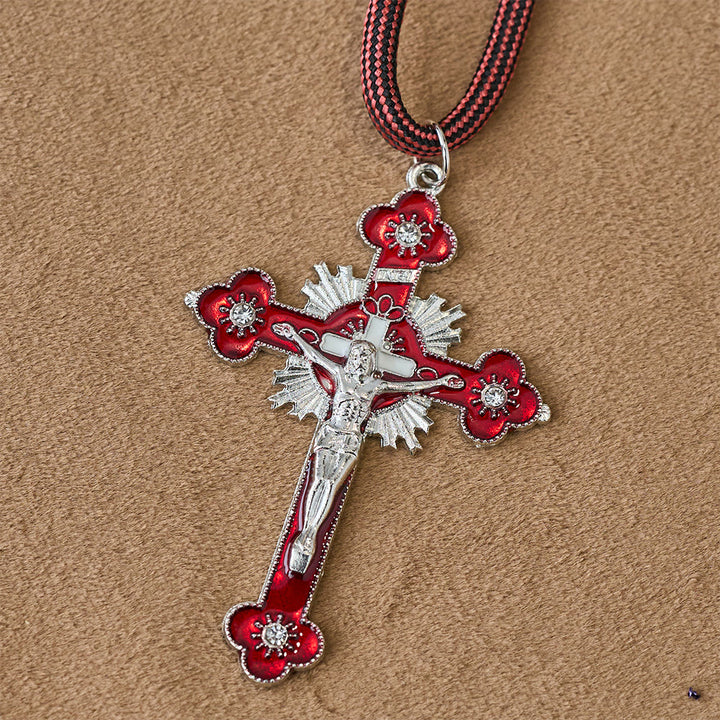 Christianartworkshop Divine Mercy Guardian Pocket Rosary with Natural Red Agate Beads - image 6