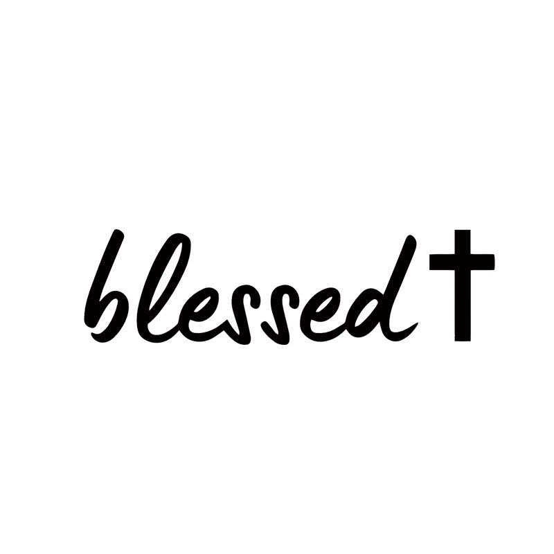 Christianartworkshop Blessed Cross Accent Car Sticker: A Sacred Symbol of Prayer for Daily Travel - Black - Set of 10 - image 6