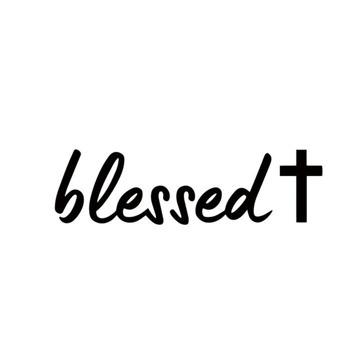 Christianartworkshop Blessed Cross Accent Car Sticker: A Sacred Symbol of Prayer for Daily Travel - Black - Set of 10 - image 6