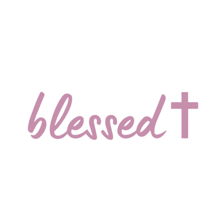 Christianartworkshop Blessed Cross Accent Car Sticker: A Sacred Symbol of Prayer for Daily Travel - Pink - Set of 10 - image 7