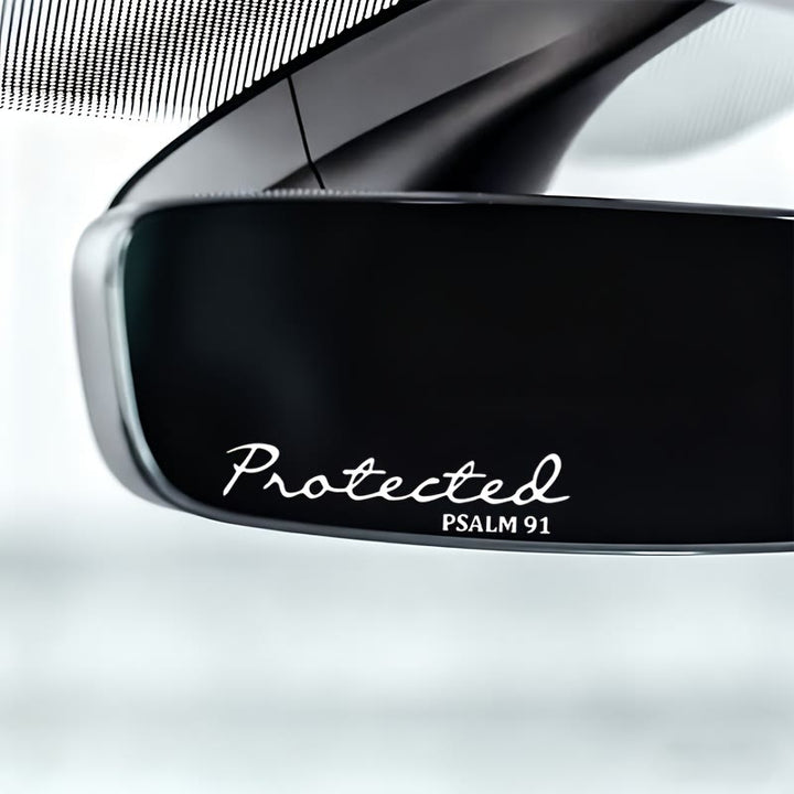 Christianartworkshop Psalm 91 Protected Rearview Mirror Car Sticker: Divine Protection Decal for Vehicles - image 4