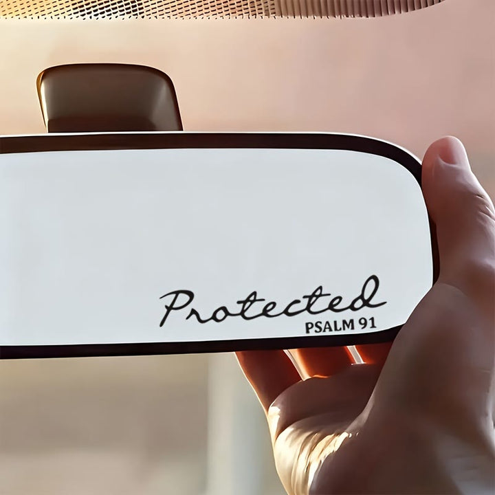 Christianartworkshop Psalm 91 Protected Rearview Mirror Car Sticker: Divine Protection Decal for Vehicles - image 1