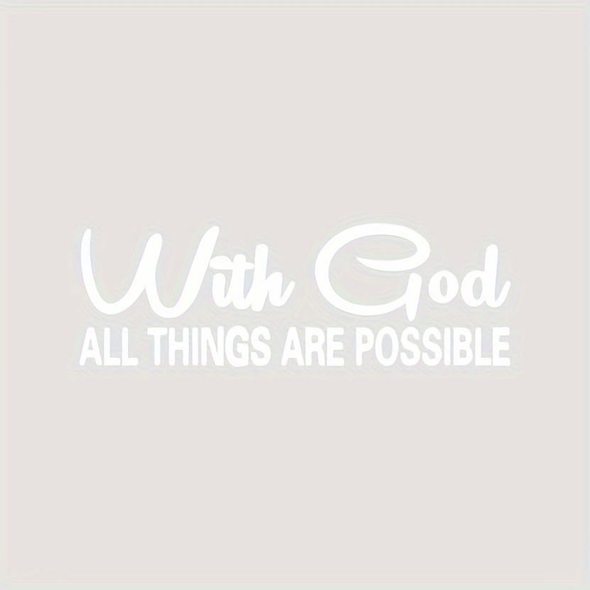 Christianartworkshop God’s Limitless Power Car Sticker: With God All Things Are Possible Vinyl Decal - image 6