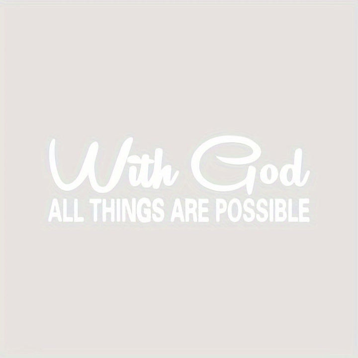 Christianartworkshop God’s Limitless Power Car Sticker: With God All Things Are Possible Vinyl Decal - image 6