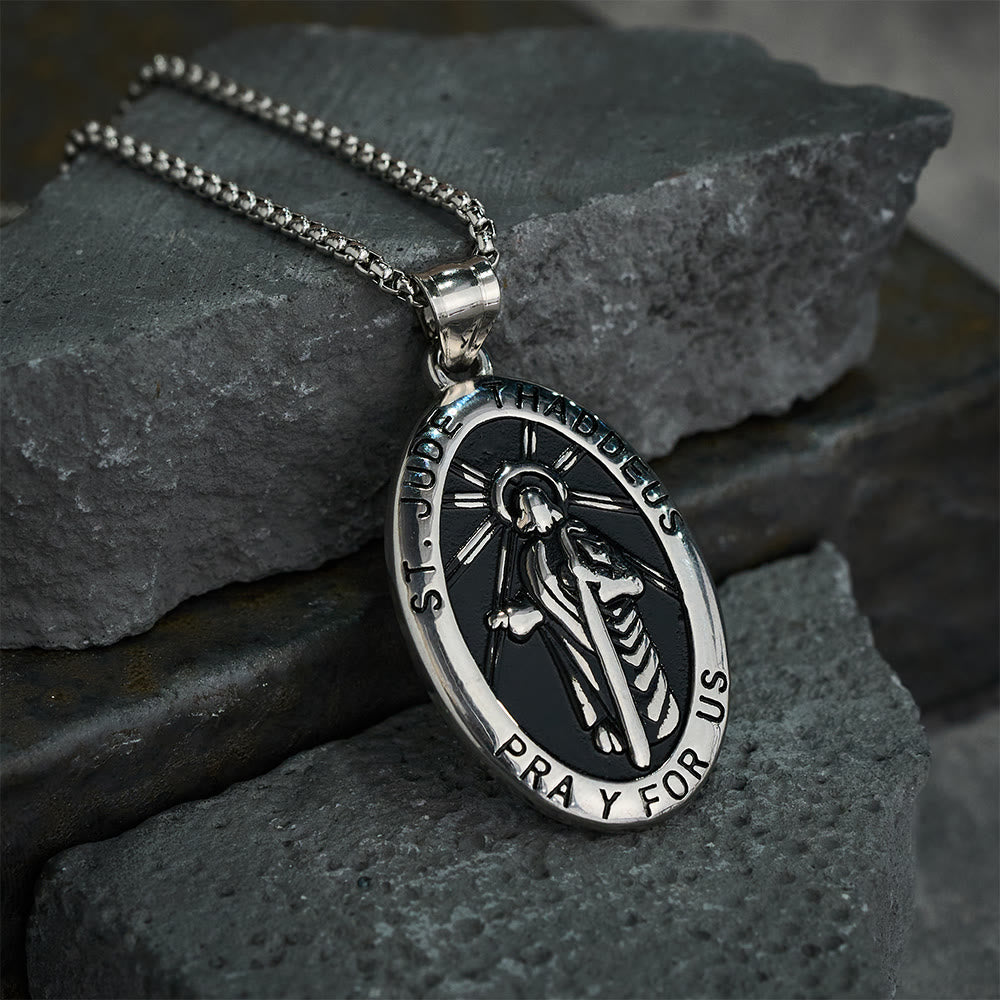 Christianartworkshop St. Jude Thaddeus Pendant Necklace - Silver - image 6