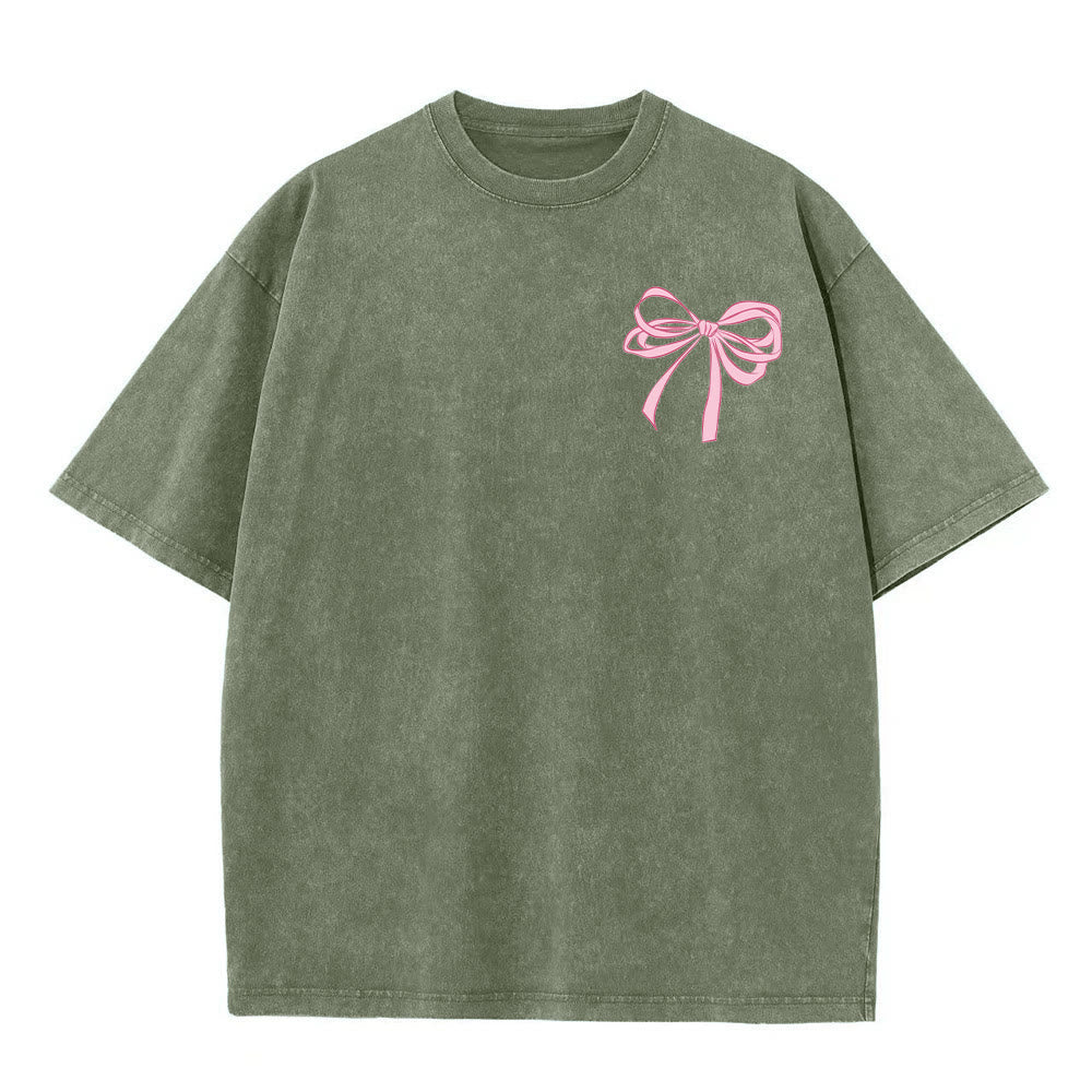 Christianartworkshop God Is Within Her Psalm 46:5 Bow Accent Unisex Washed T-shirt - image 8