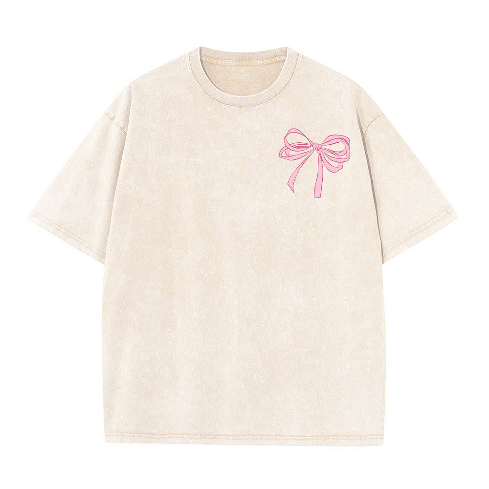 Christianartworkshop God Is Within Her Psalm 46:5 Bow Accent Unisex Washed T-shirt - image 17